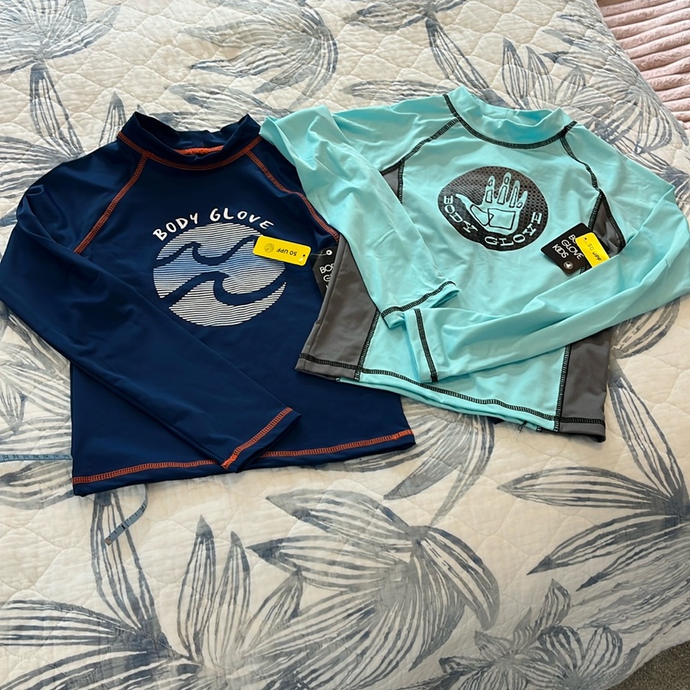 2 Pack of Boys Body Glove Swim Tops.  New with Tags!